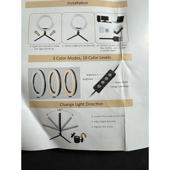 Live Streaming - Video Conferencing - Beauty LED Ring Light With Smartphone Clip - Picture 3 of 8
